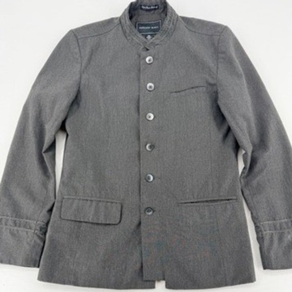 Hawkings McGill Gray Mandarin Collar Blazer Jacket Womens‎ M